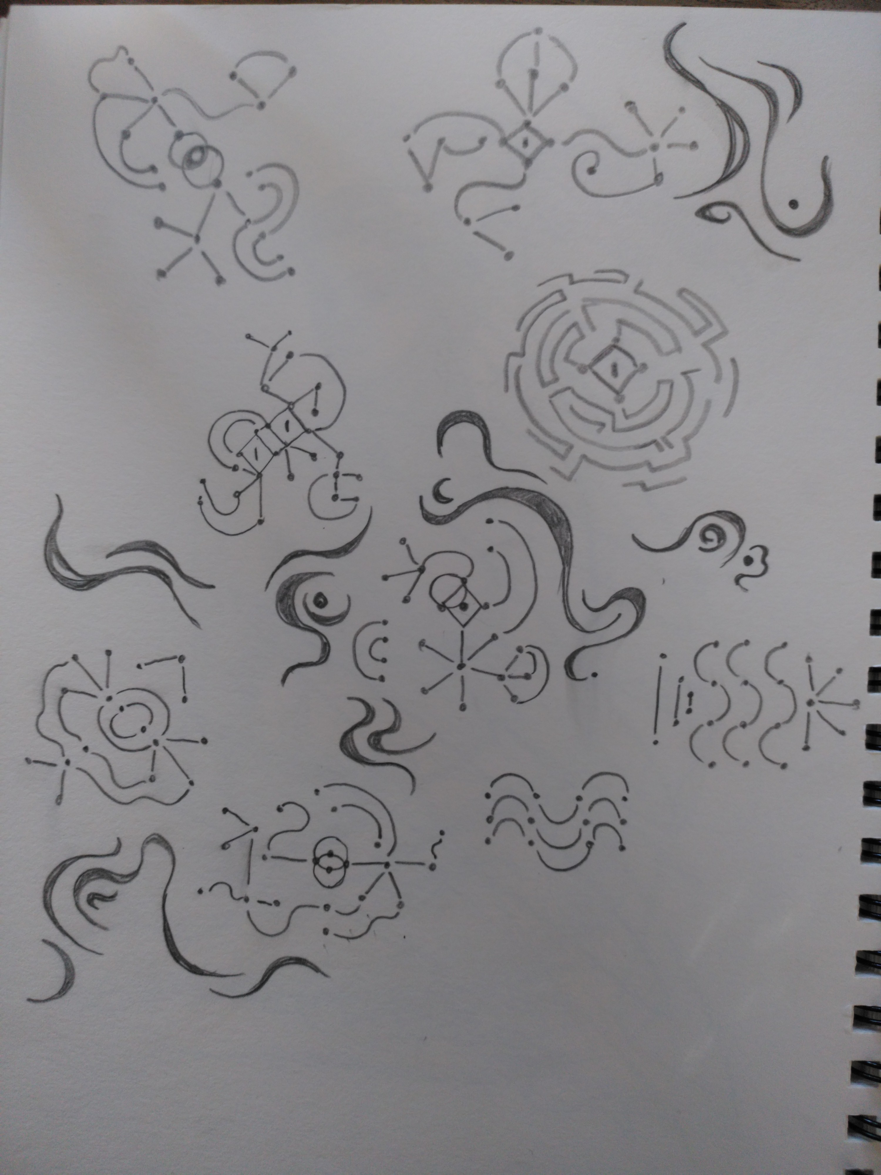 Das Design ist inspiriert von Höhlenkunst, handgeätzten Platinen, Sternkarten und State Machine Diagrams.